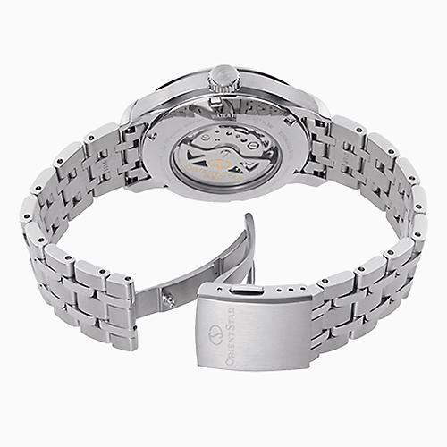 RE-AV0B02Y Reloj Orient Star Layered Skeleton de hombre correa de metal