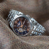 RE-AV0B02Y Reloj Orient Star Layered Skeleton de hombre correa de metal