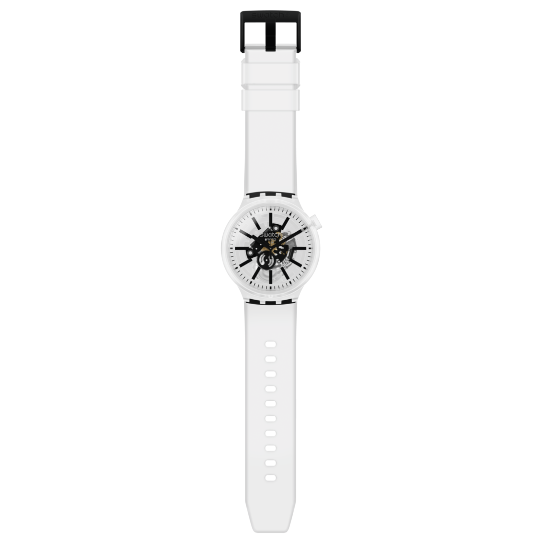 SO27E101 Reloj Swatch Blackinjelly de hombre pulsera de caucho