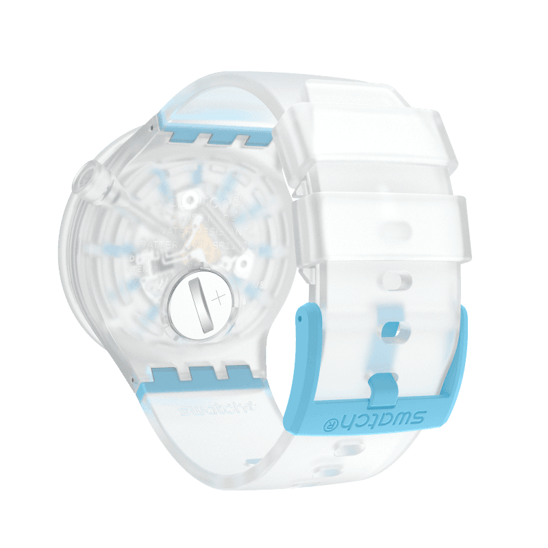 SO27E105 Reloj Swatch Big Bold BlueInJelly unisex correa de caucho