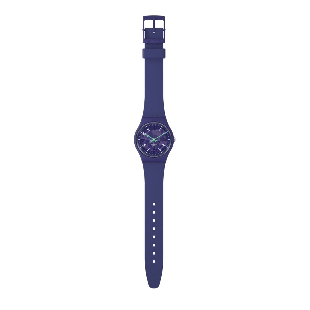 SO28V102 Reloj Swatch Photonic Purple unisex correa de silicona