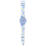 SO29S100 Reloj Swatch Dazed By Daisies unisex correa de resina flores