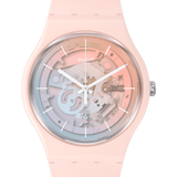 SO32P103-5300 Reloj Swatch Fleetingly Pink Pay! unisex pulsera de resina