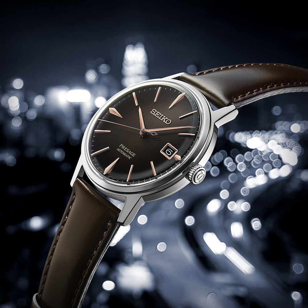 SRPJ17J1 Reloj Seiko Presage de hombre pulsera de cuero