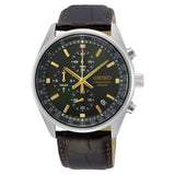 SSB385 Reloj Seiko Chronograph para Hombre pulsera de cuero
