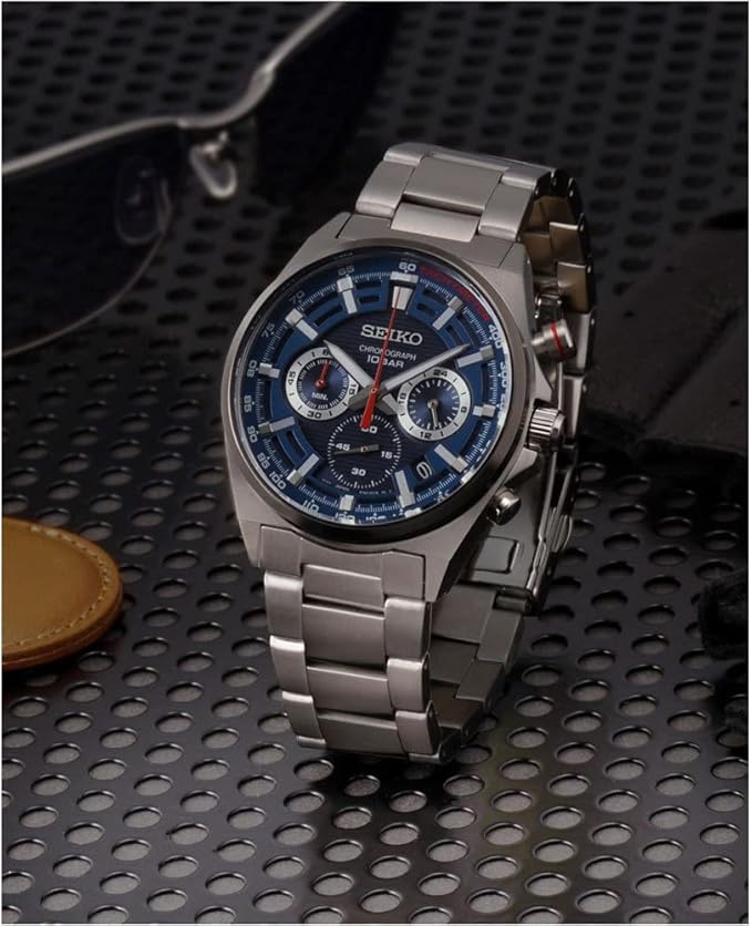 SSB407P1 Reloj Seiko Chronograph de caballero pulsera de acero inoxidable