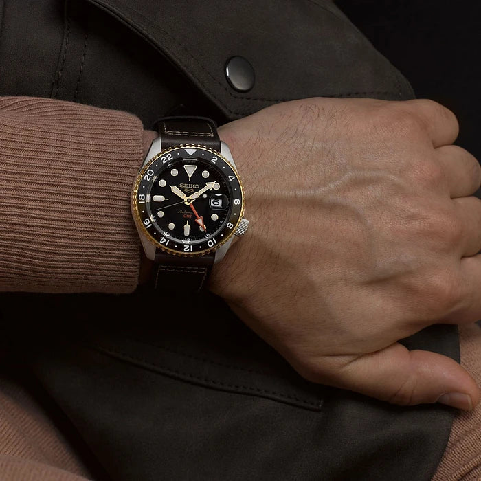SSK036K1 Reloj Seiko 5 de hombre pulsera de cuero