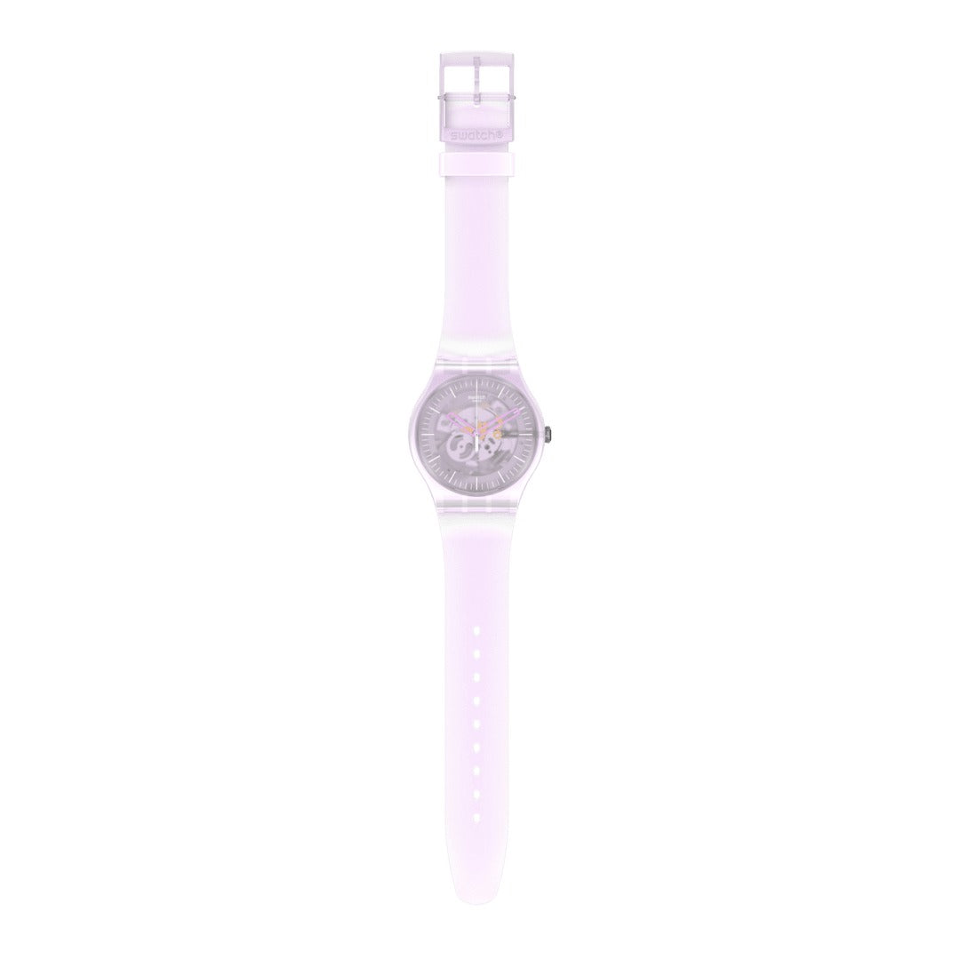 SUOK155 Reloj Swatch Pink Mist de dama correa de silicona