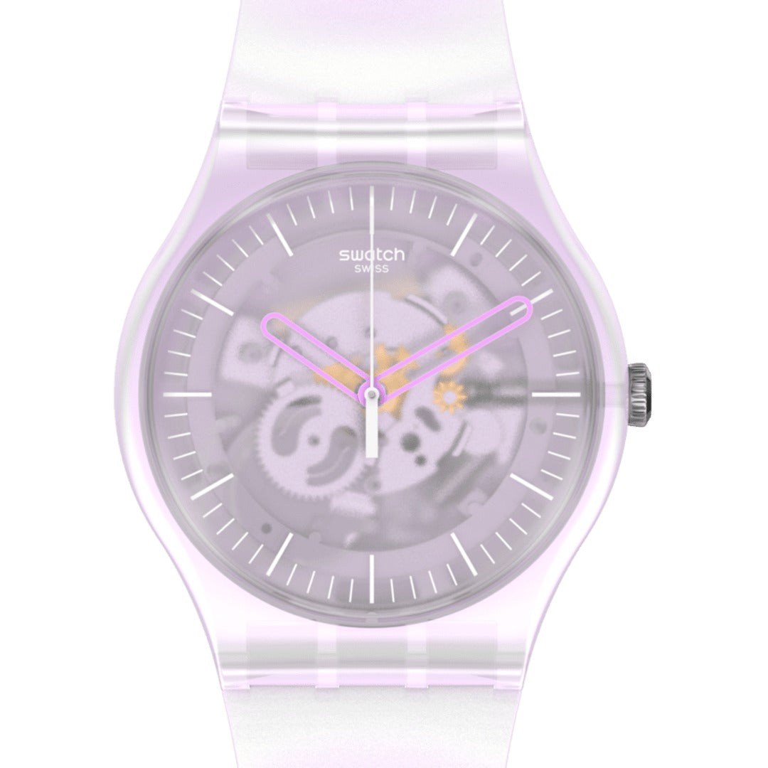 SUOK155 Reloj Swatch Pink Mist de dama correa de silicona