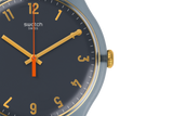 SUOM105 Reloj Swatch Nuit Bleue de hombre pulsera de silicona