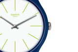 SUON127 Reloj Swatch Bluesounds unisex correa de caucho 41 mm