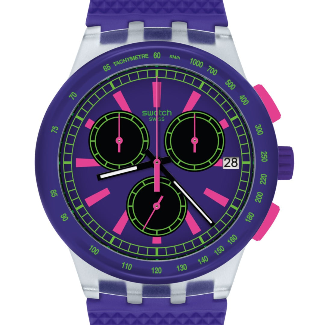 SUSK400 Reloj Swatch Purp-Lol de señorita correa de resina