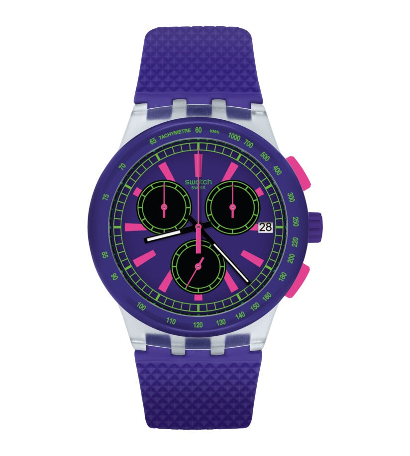 SUSK400 Reloj Swatch Purp-Lol de señorita correa de resina