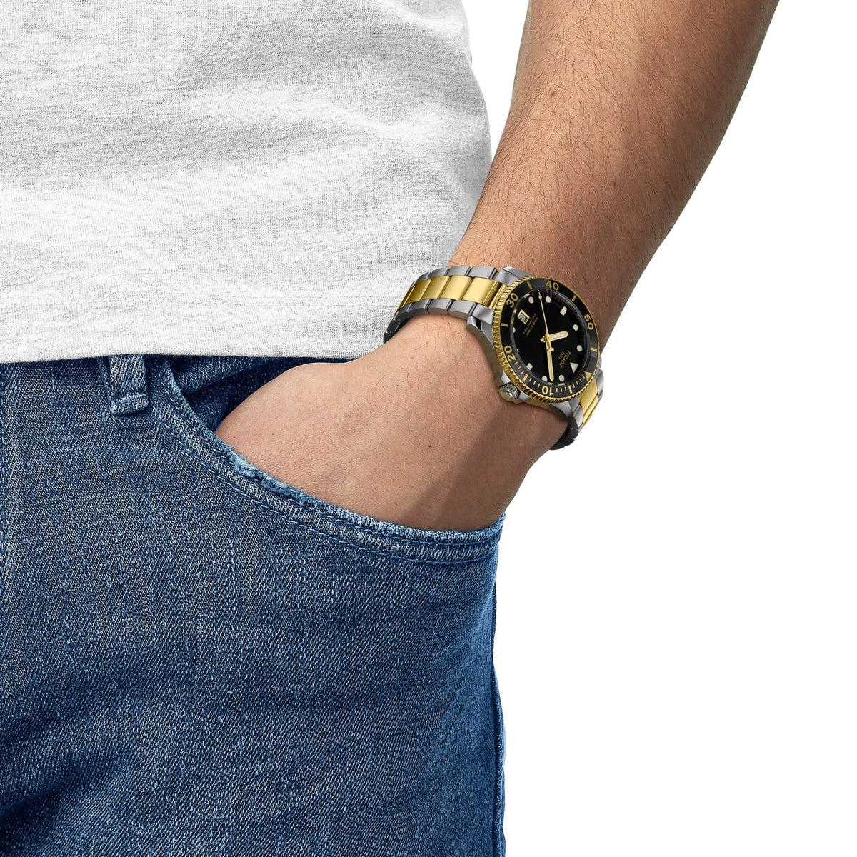 T120.410.22.051.00 Reloj Tissot Seastar 1000 de hombre correa de metal