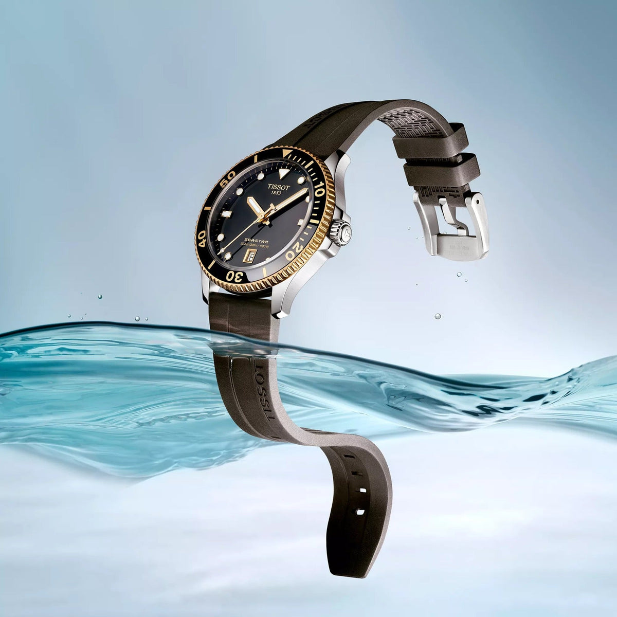 T120.410.27.051.00 Reloj Tissot Seastar 1000 de hombre correa de silicona