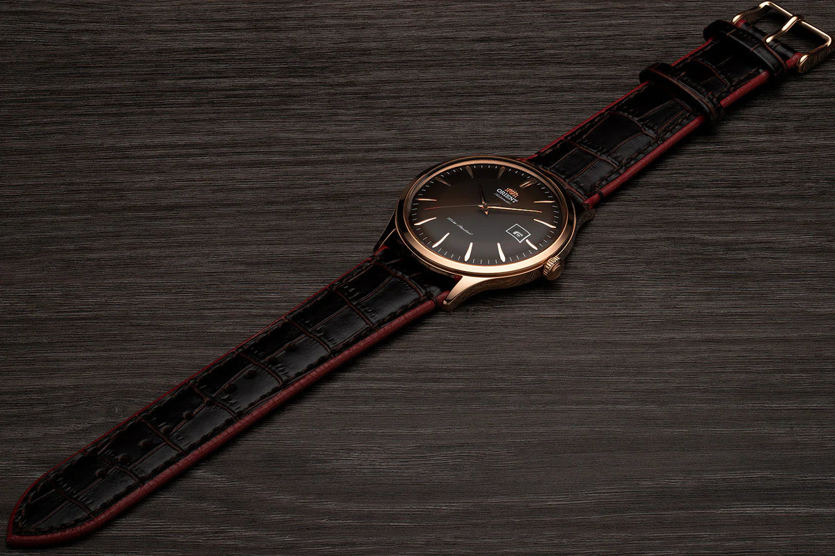TAC08001T Reloj Orient Bambino de caballero pulsera de cuero