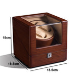 TC-009 Caja Rotatoria de dos relojes Tancy de madera