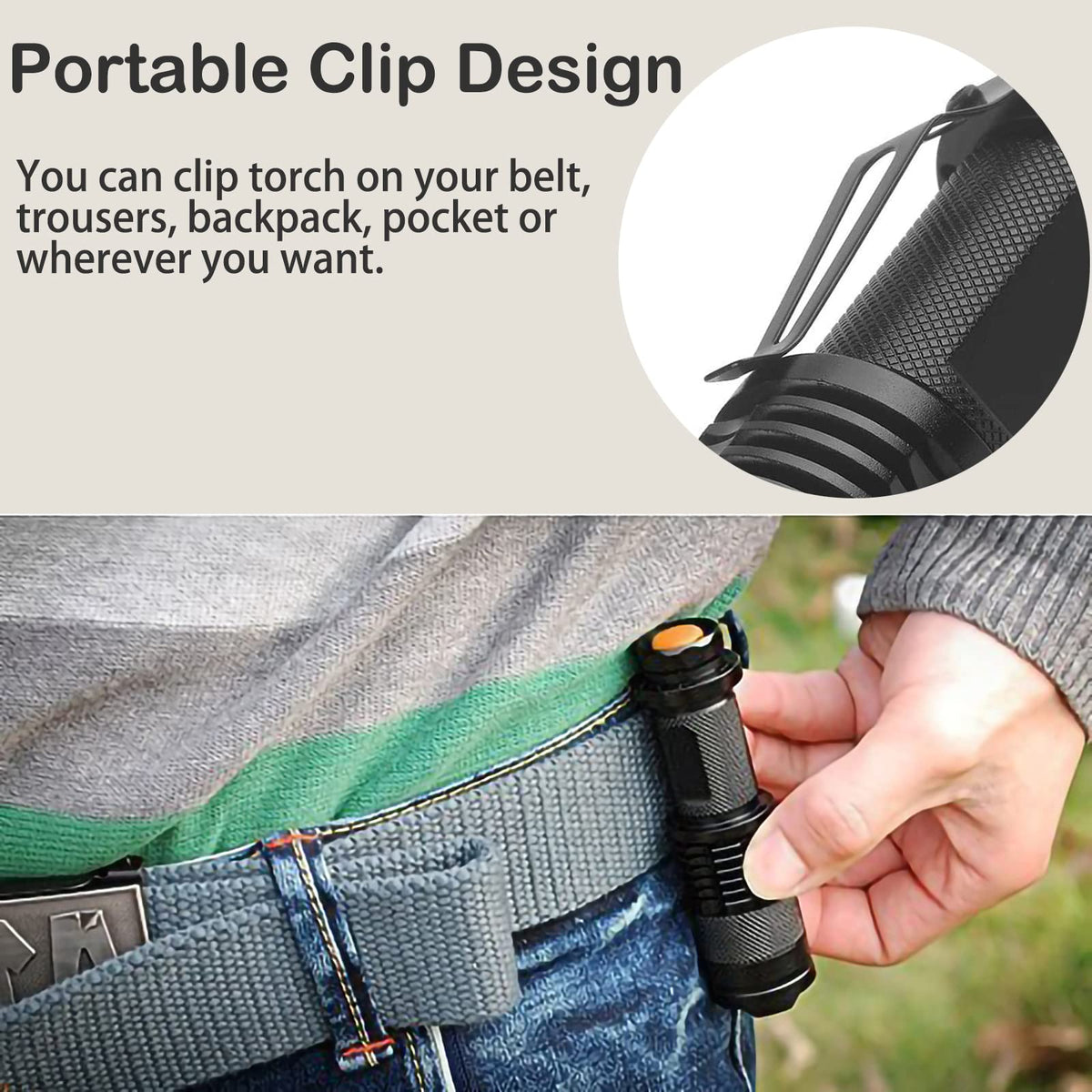 TS-FL1088 Linterna Infrarroja con Clip Portátil