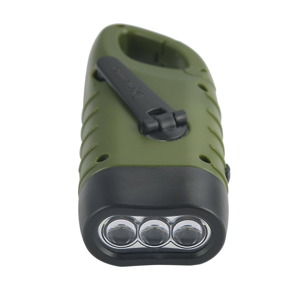 TS-FL1142 Linterna Solar de Manivela Mini Linterna LED Recargable de Emergencia