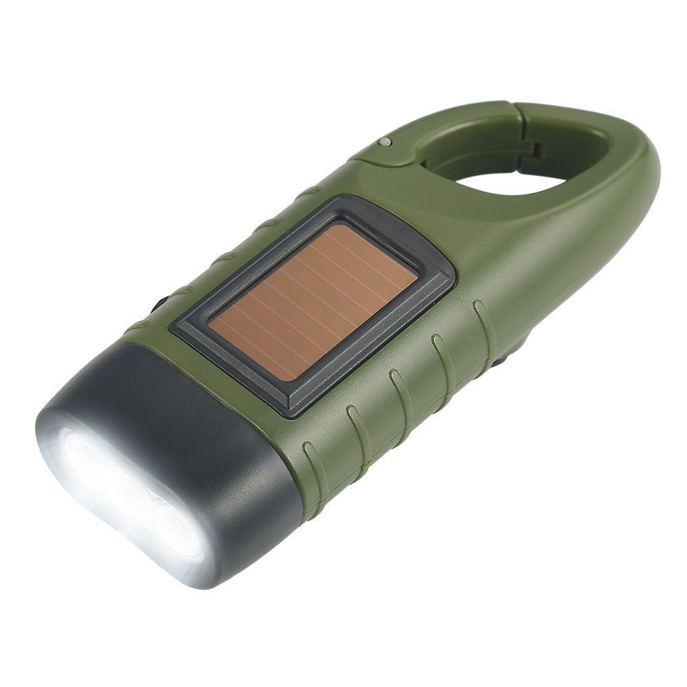 TS-FL1142 Linterna Solar de Manivela Mini Linterna LED Recargable de Emergencia