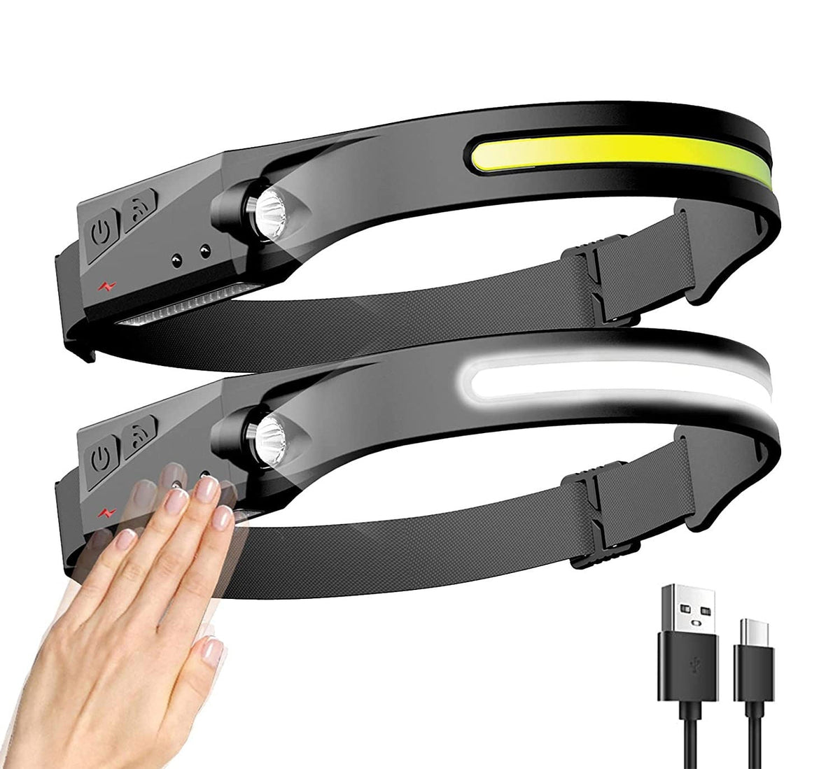TS-HL102 Lámpara Frontal LED de Silicona con Sensor de Movimiento