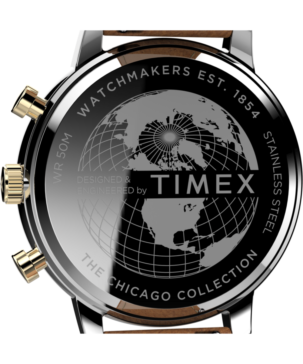 TW2U39000 Reloj Timex Chicago Cronógrafo de hombre correa de piel