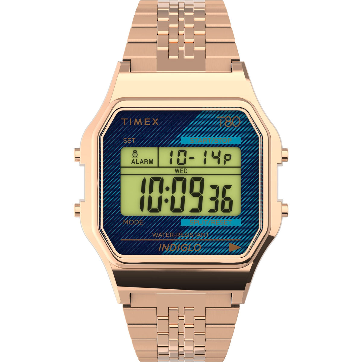 TW2V19600 Reloj Timex T80 unisex correa de metal 34 mm