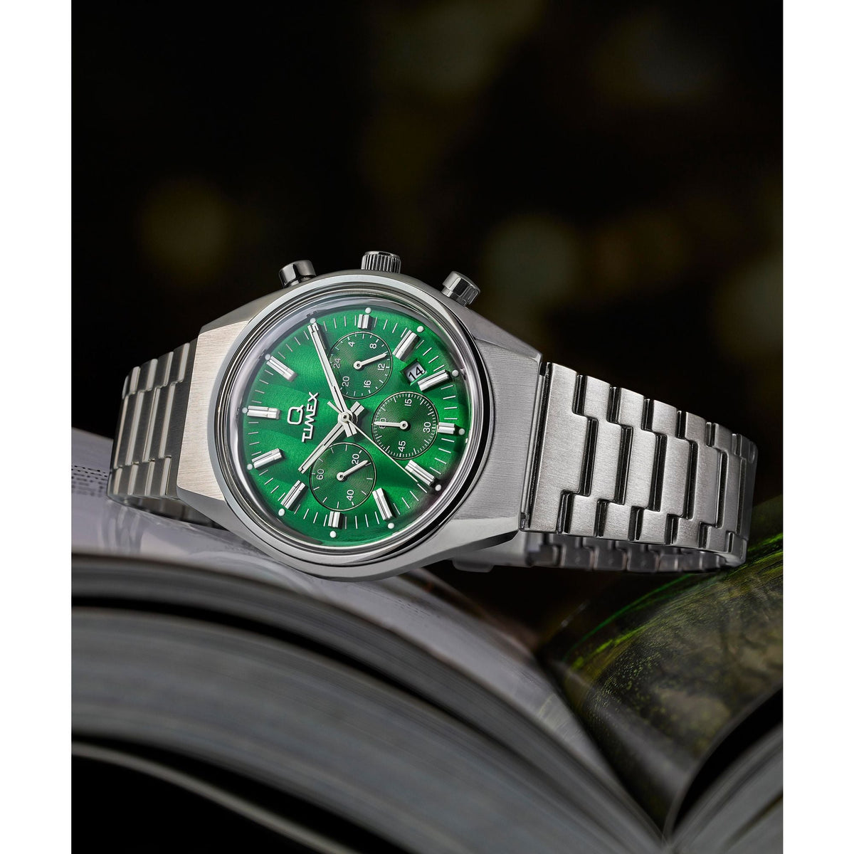TW2W33600 Reloj Timex Q Falcon Eye de caballero banda de metal 40 mm