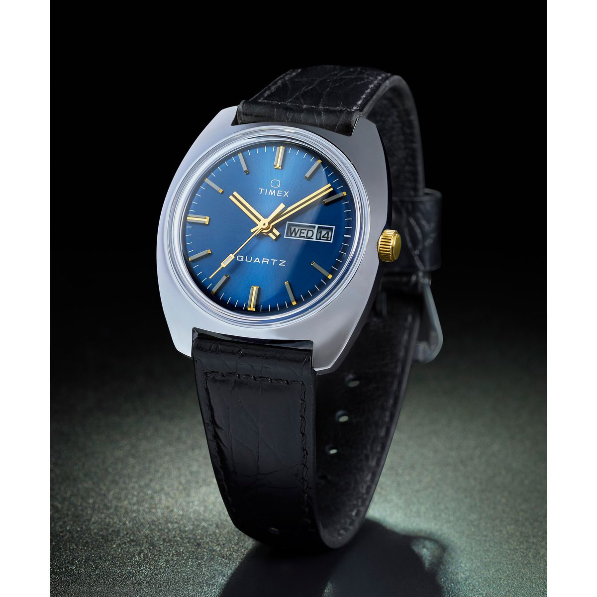 TW2W44800 Reloj Timex Q Day/Date de hombre correa de cuero