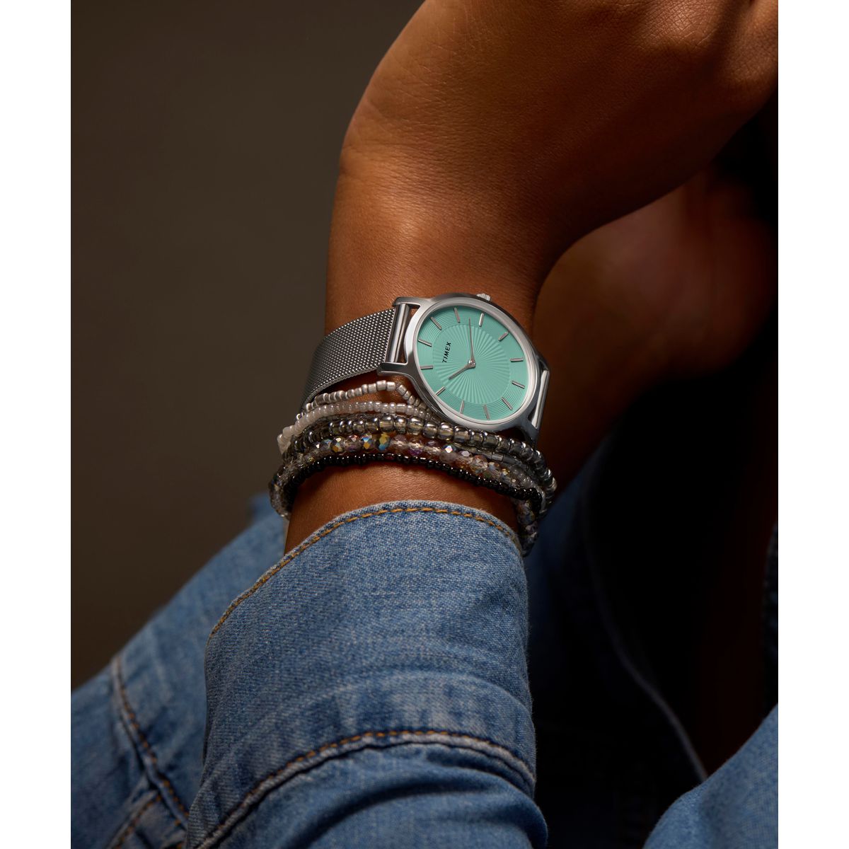 TW2Y10100 Reloj Timex Transcend de dama correa mesh
