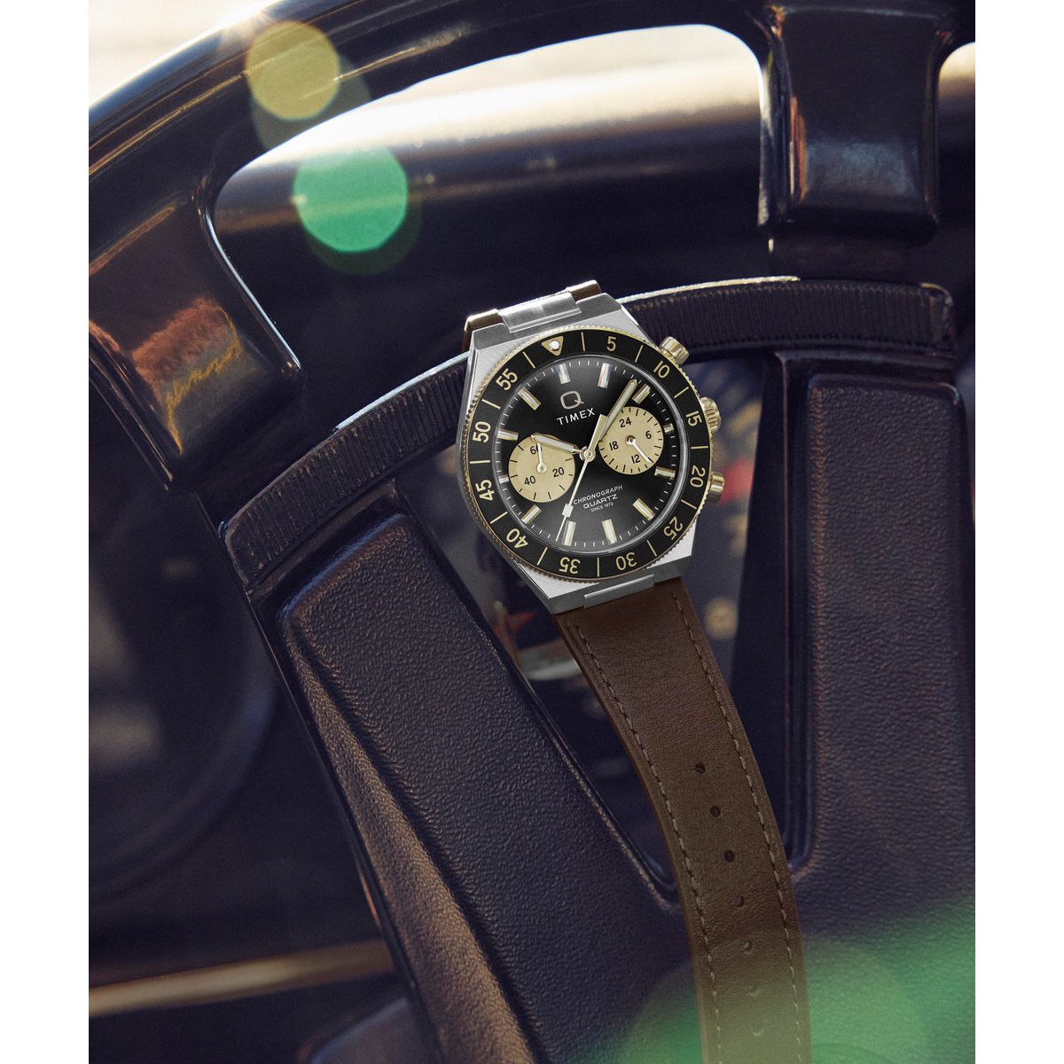 TW2Y56000 Reloj Timex Q Continental de hombre correa de piel