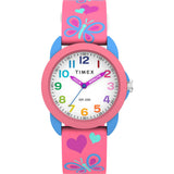 TW2Y59700 Reloj Timex Teacher Corazon y mariposas infantil banda de silicona
