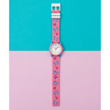 TW2Y59700 Reloj Timex Teacher Corazon y mariposas infantil banda de silicona