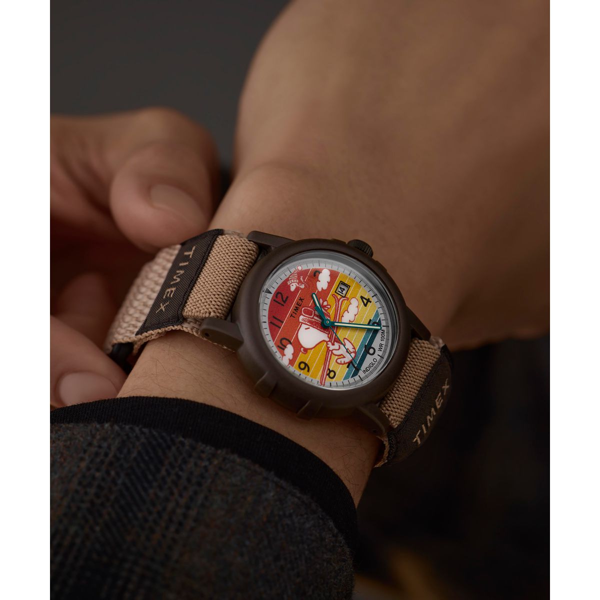 TW4B34900 Reloj Timex Peanuts Camper Ski de hombre correa de tela