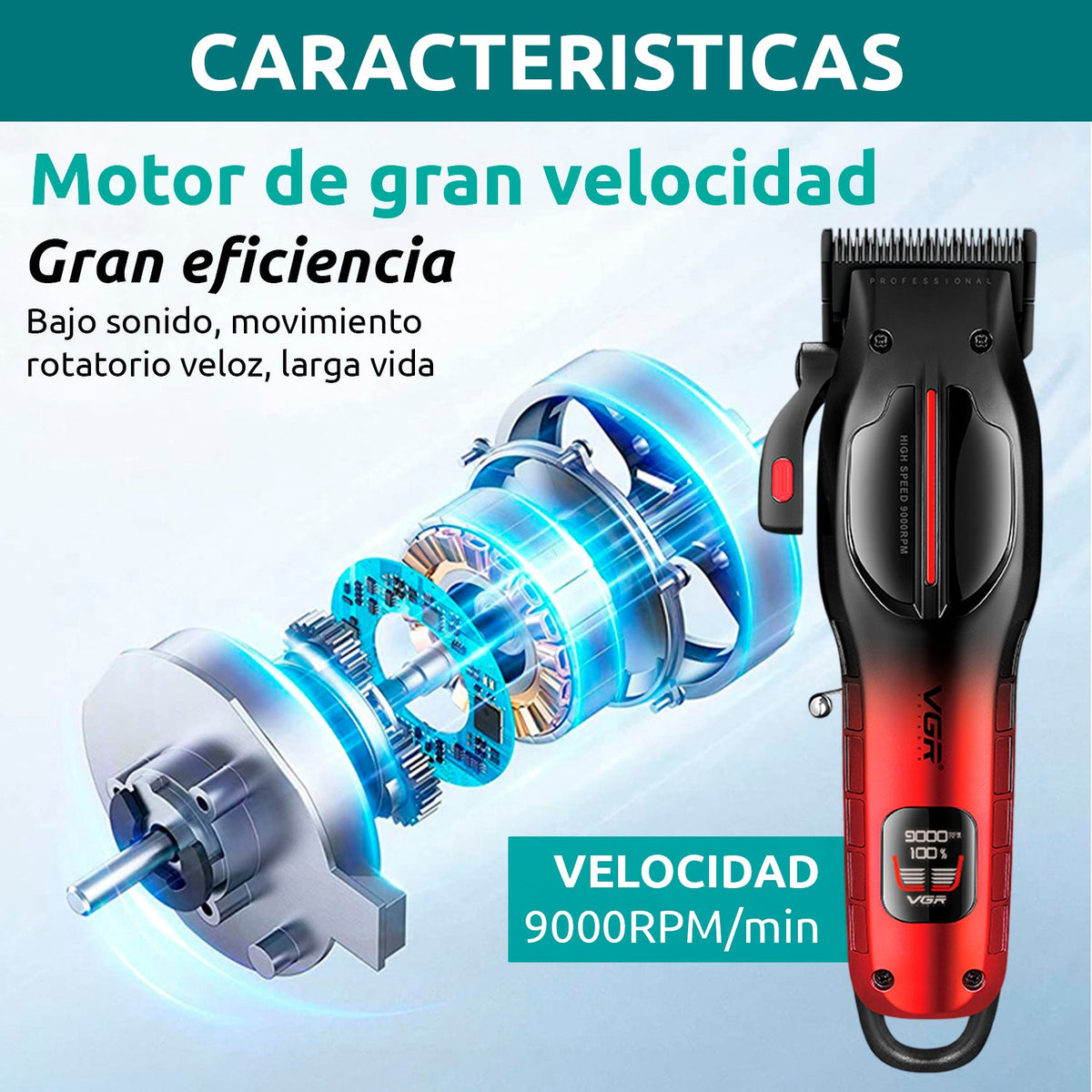 V-026 Máquina Profesional para Corte de Cabello VGR