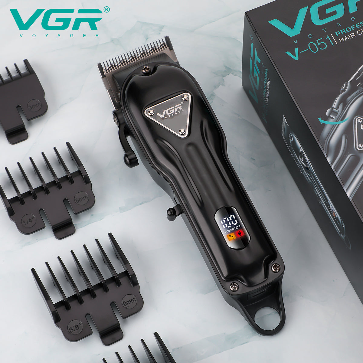 V-051 Rasuradora inalámbrica recargable por USB pantalla LED