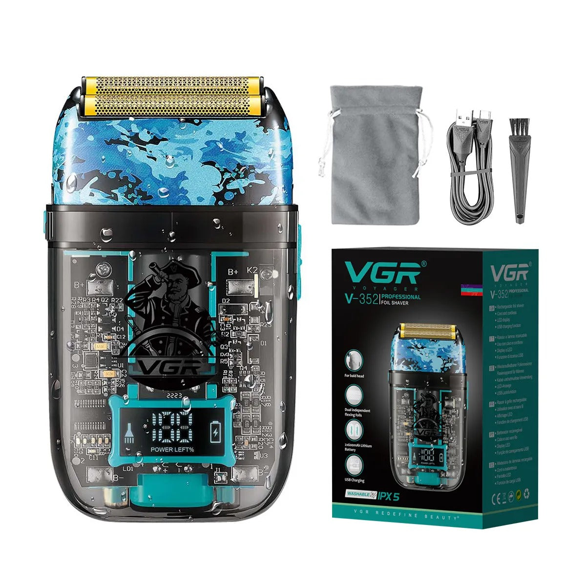 V-352 Afeitadora Eléctrica Hombre impermeable