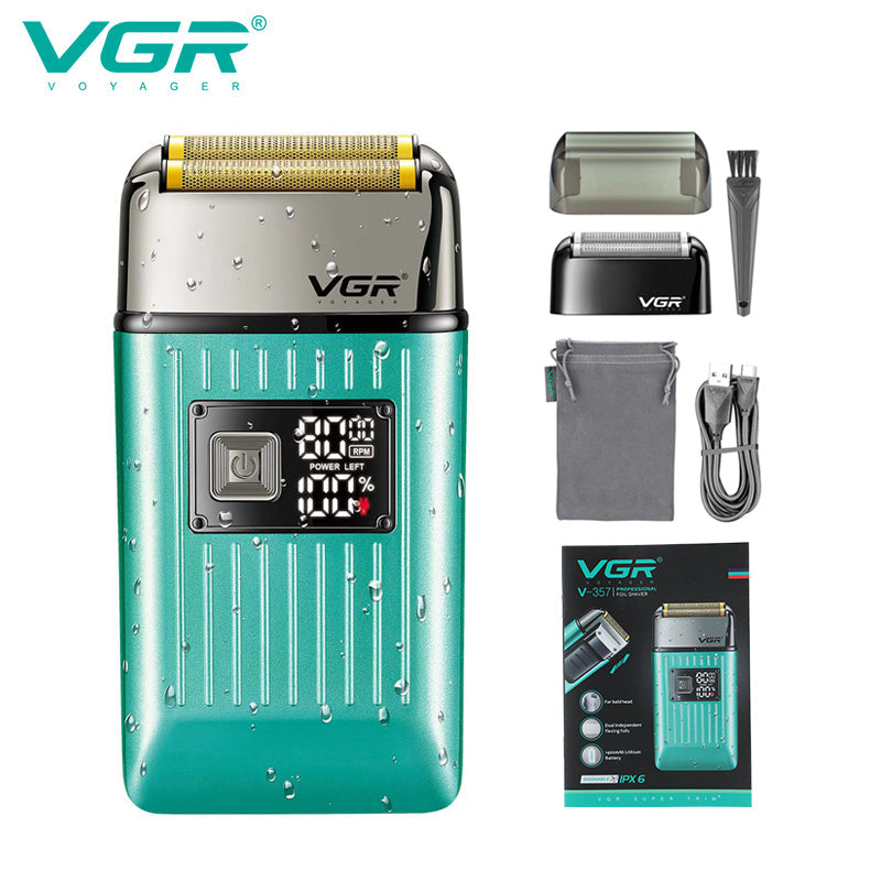 V-357 Rasuradora impermeable recargable por USB pantalla LED