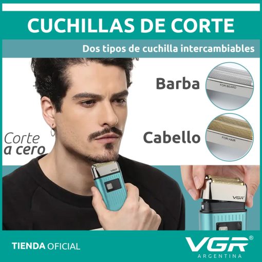 V-357 Rasuradora impermeable recargable por USB pantalla LED