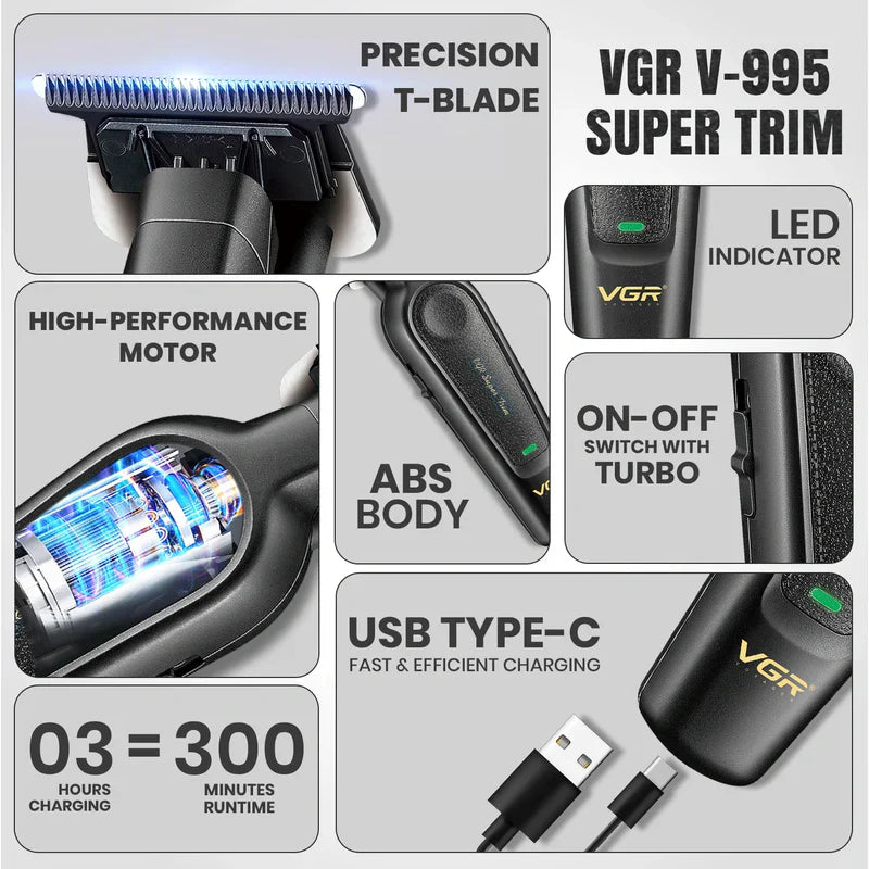 V-995 Rasuradora VGR Profesional inalámbrica