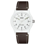 V00A QQ Reloj Análogo para Mujer Pulsera de Cuero