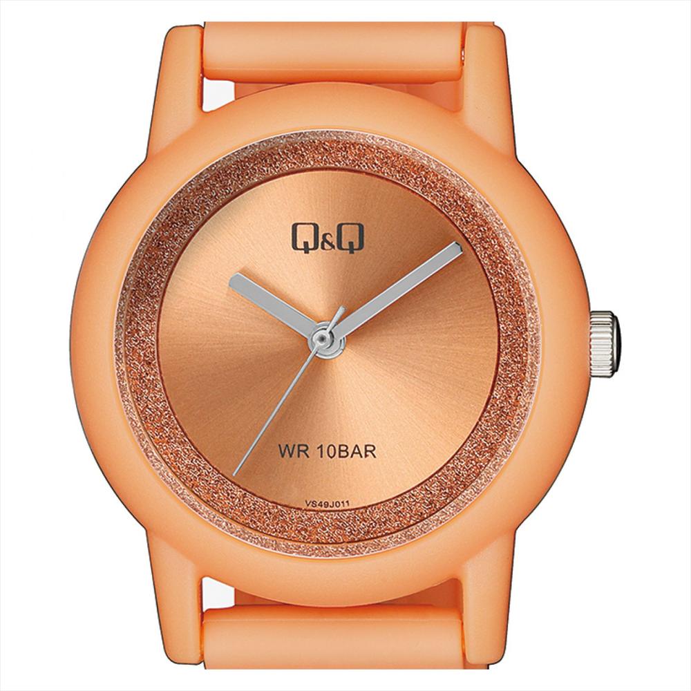 VS49J Reloj QQ para dama pulsera de caucho