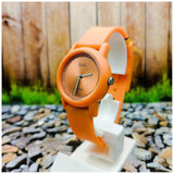 VS49J Reloj QQ para dama pulsera de caucho