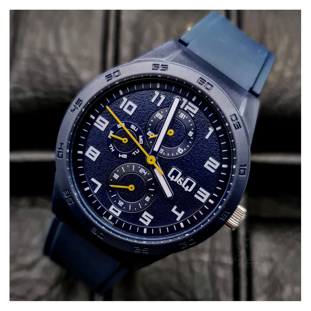 VS54J Reloj QQ Análogo para Hombre Pulsera de Goma