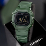 W-218 Casio Reloj Digital Pulsera de Caucho para Hombre y Mujer Illuminator con Cronógrafo