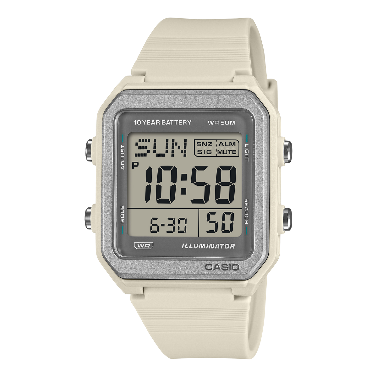 W-221H Reloj Casio unisex correa de caucho digital