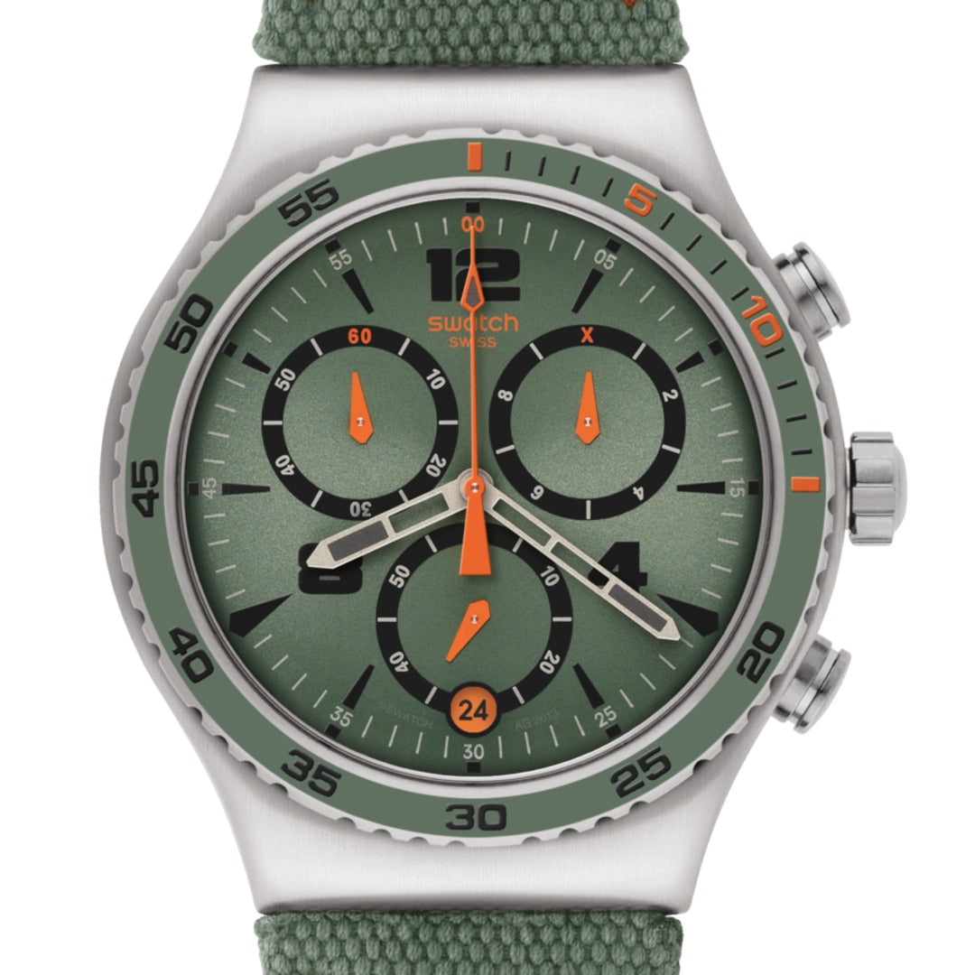 YVS402 Reloj Swatch L'Heure du Marais de hombre correa de tela
