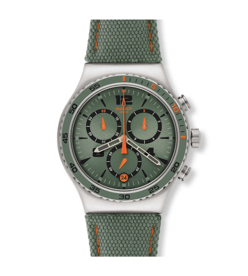 YVS402 Reloj Swatch L'Heure du Marais de hombre correa de tela