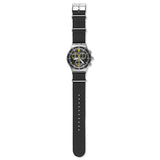 YVS422 Reloj Swatch Orange Teeth de hombre correa de tela