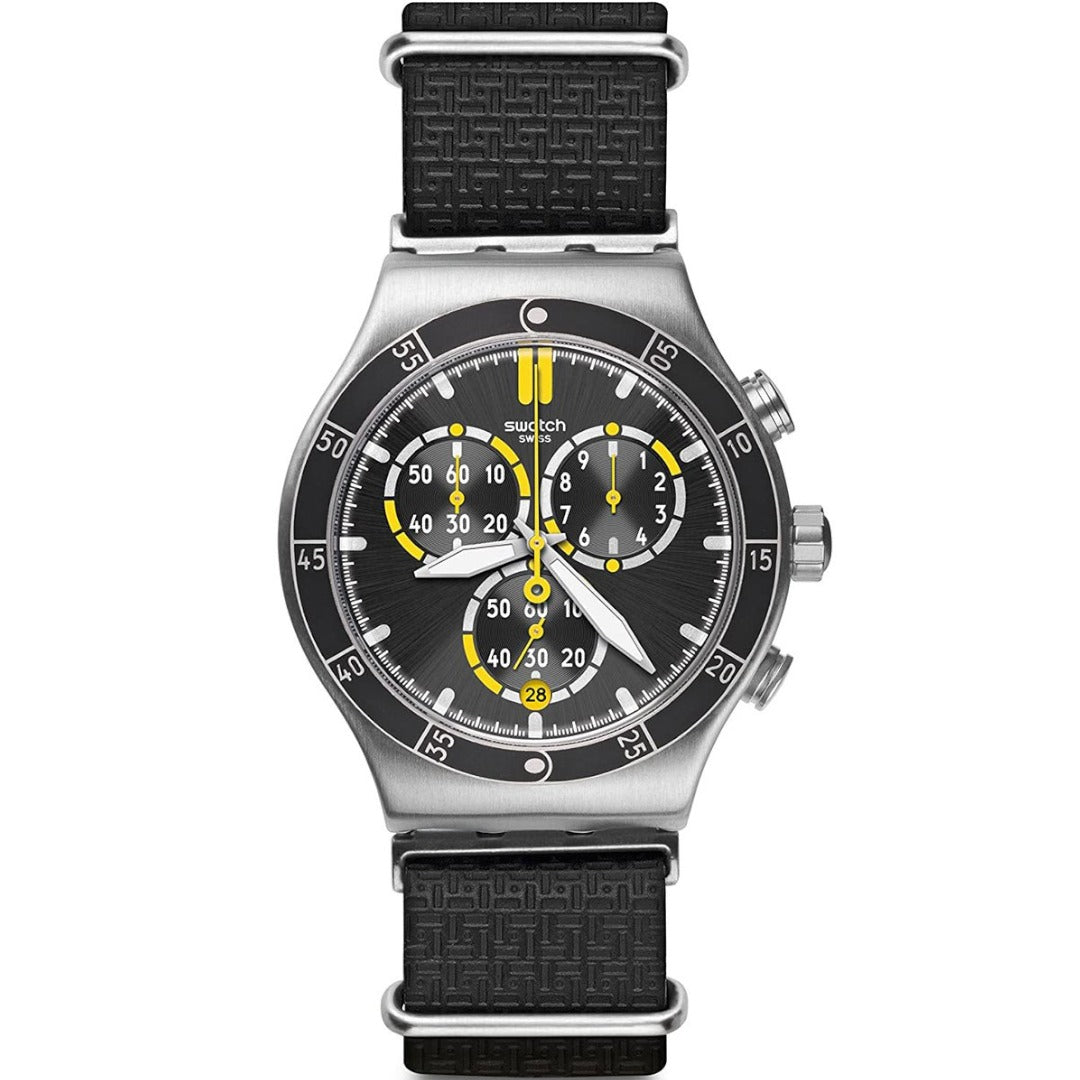 YVS424 Reloj Swatch Disorderly de hombre correa de tela